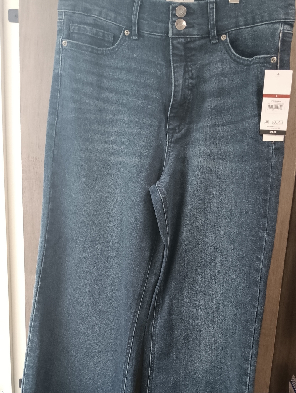 Sofia by Sofia Vergara Dark Blue Wide-Leg Jeans